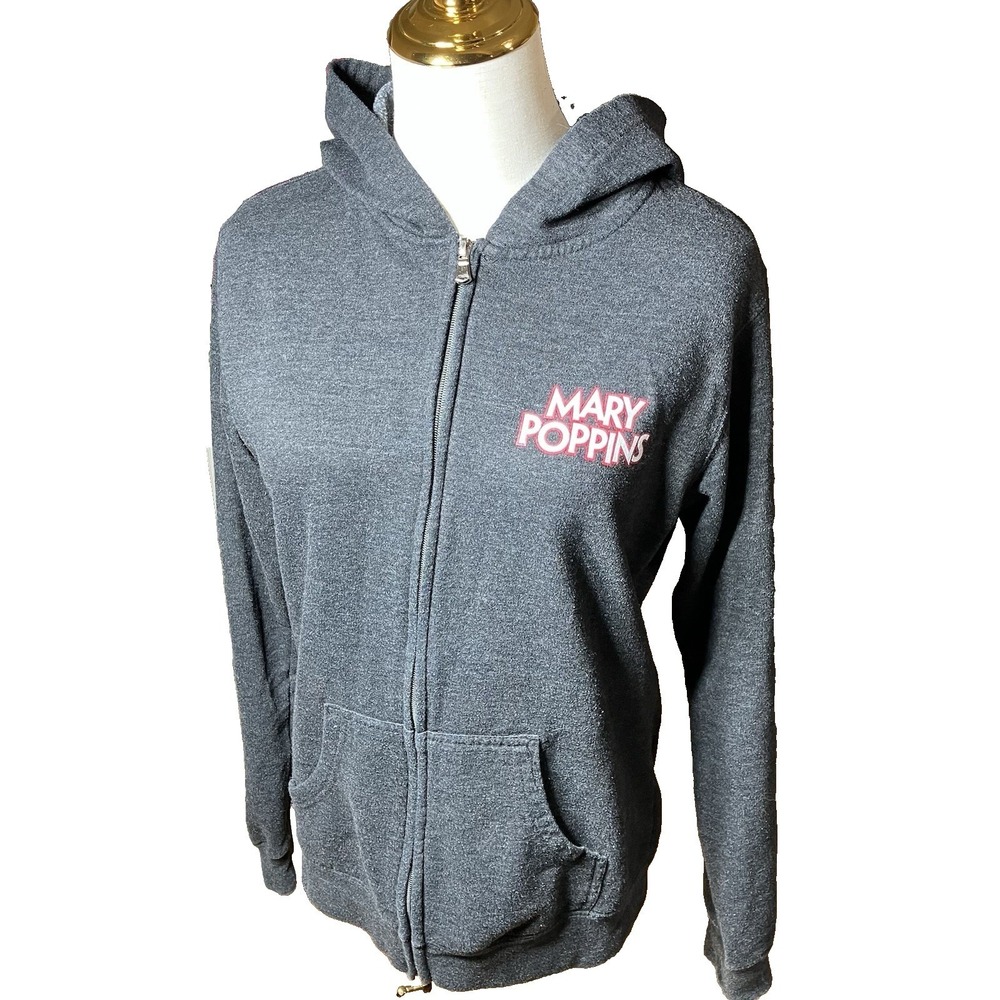 Mary Poppins Hoodie Youth Large Gray Disney Cameron Mackintosh Musical Theatre
